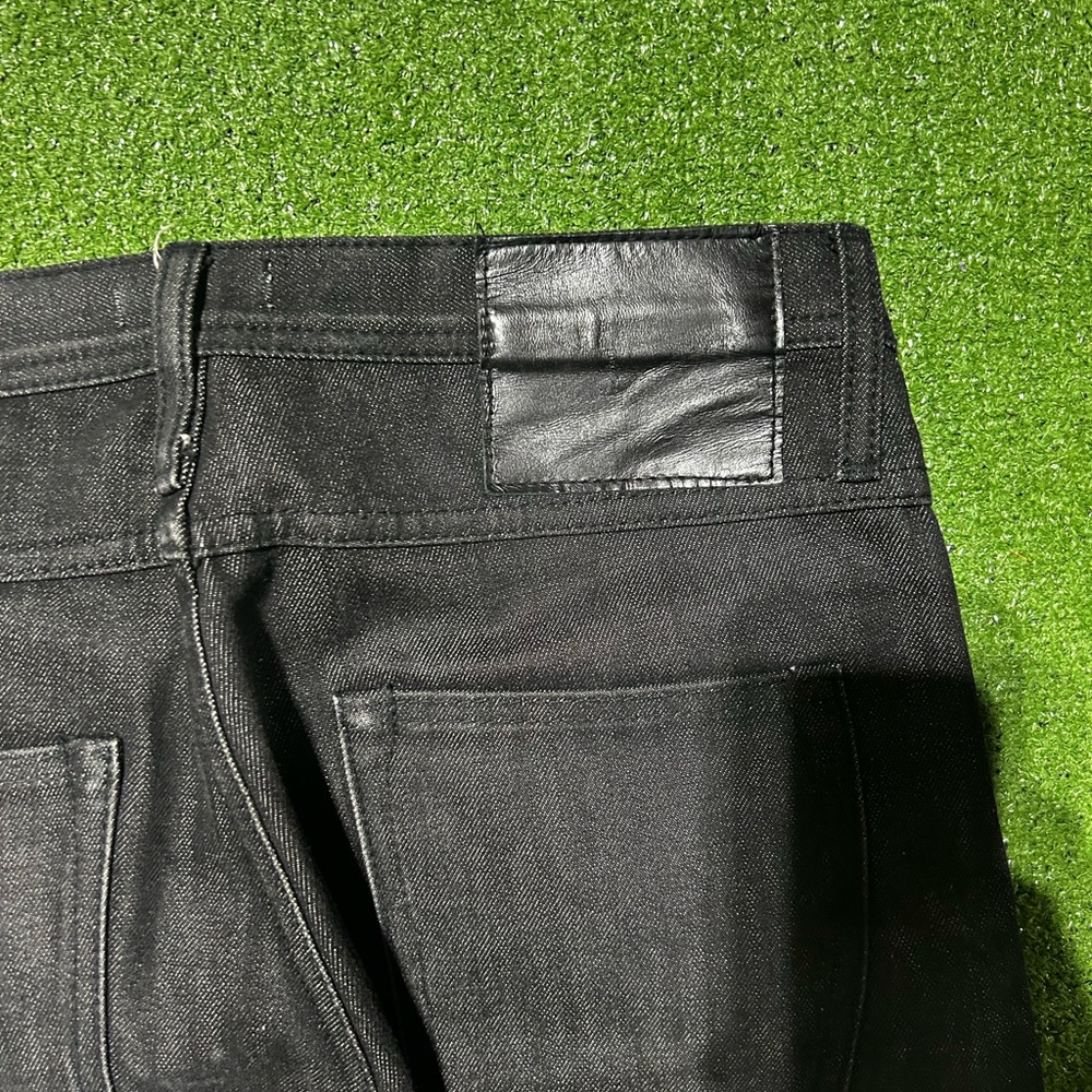 Unbranded Brand Jeans Mens 32 Black UB304 Straight Fit 14.5 oz Selvedge Raw - Picture 8 of 8